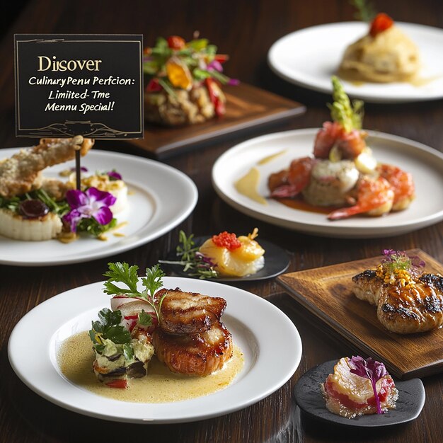 Trojica servírovaných tanierov